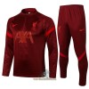 Liverpool Trainings Sweatshirt Pak Quarter-zip 2022-23 Rode - Kids